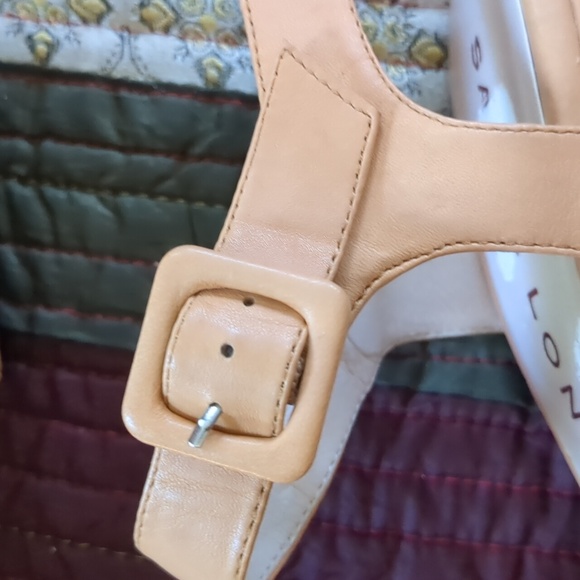 SASHA LONDON* genuine leather strappy side buckle sandal size 8.5 ladies - Picture 6 of 12